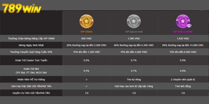 Câu Lạc Bộ Vip 789Win - Nơi Bet Thủ Thể Hiện Đẳng Cấp Nhất 7 Ưu đãi độc quyền khi gia nhập câu lạc bộ Vip 789Win